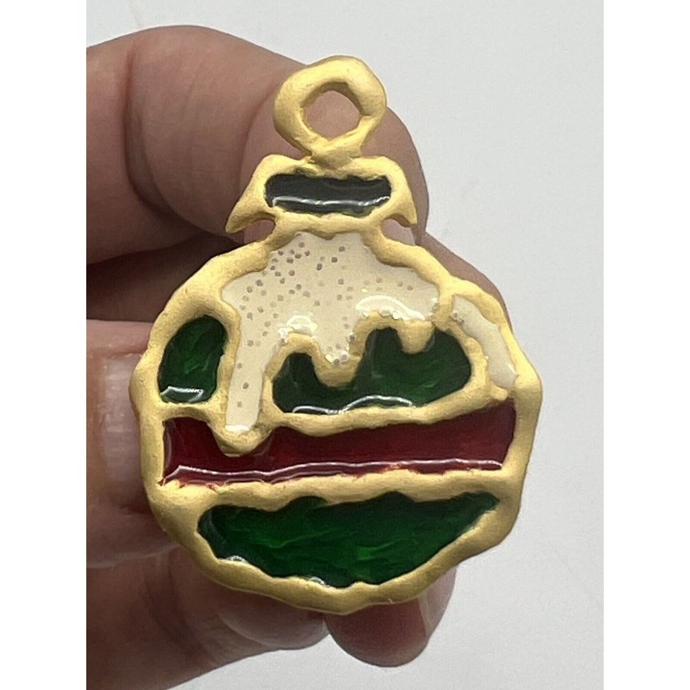5 Christmas Holiday Brooches Pin Snowman, Tree Sleigh, Bauble. Metal Felt bear - Picture 13 of 16